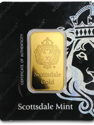 1 ounce Scottsdale gold bar